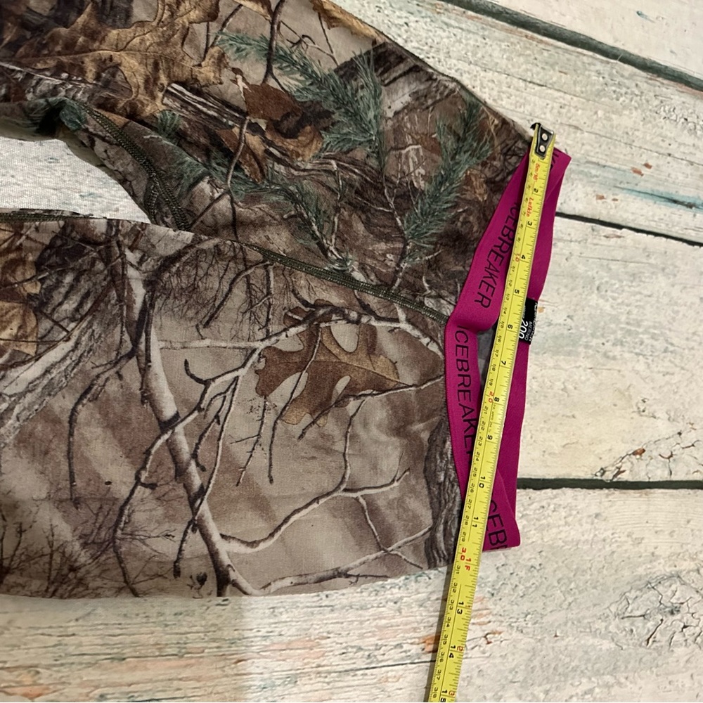 Icebreaker small bodyfit 200 merino wool leggings real tree camouflage brown tan - Picture 4 of 7